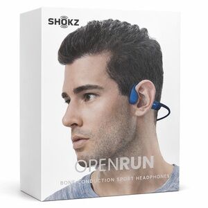 Shokz OpenRun Bone Conduction Headphones Blue Wireless Sport NEW